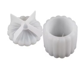 Molde silicona alhajero grande ondulado